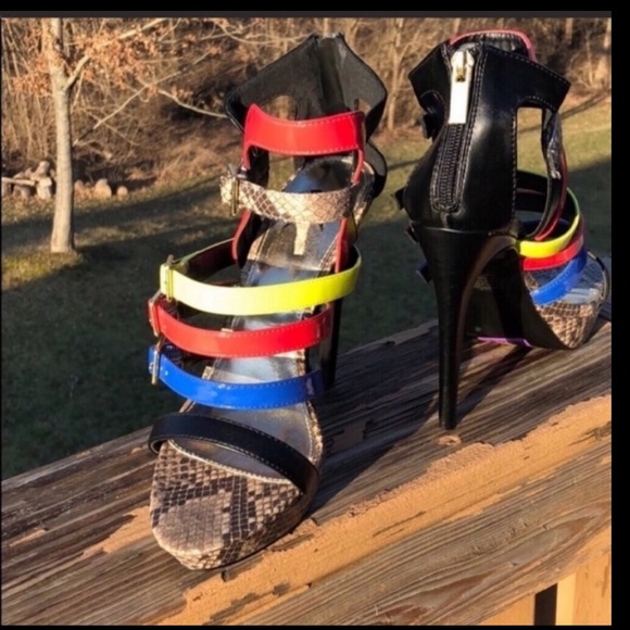 LFL multi color candy heels 80s inspired - Picture 3 of 8